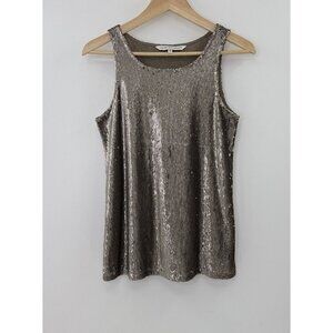 Cupcakes‎ and Cashmere Women’s Sleeveless All Over Sequin Scoop Neck Top Sz XS